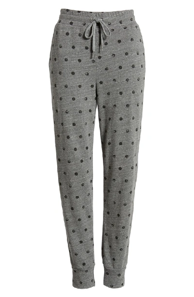 Shop Splendid Polka Dot Jogger Pants In Heather Grey