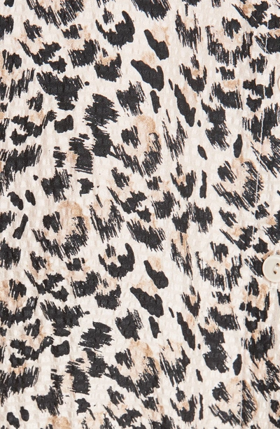 Shop Rebecca Taylor Leopard Print Silk Dress In Caramel Combo