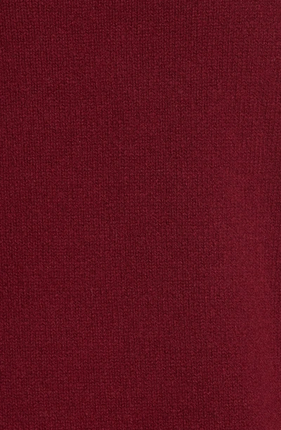 Shop Moncler Wool Blend Intarsia Sweater In Burgundy