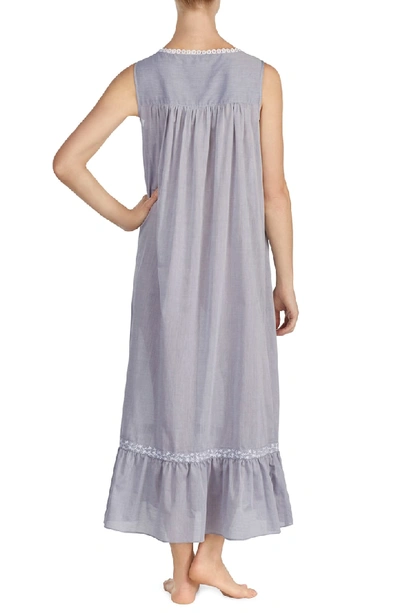 Shop Eileen West Chambray Nightgown In Charcoal Chambray