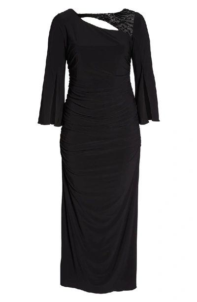 Shop Adrianna Papell Jersey Dress In Black