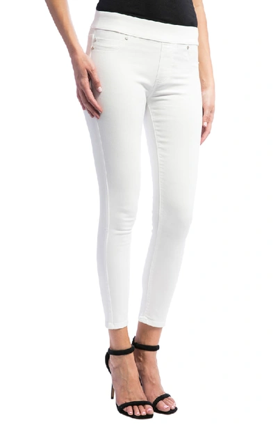Shop Liverpool Sienna Pull-on Stretch Skinny Ankle Jeans In Bright White