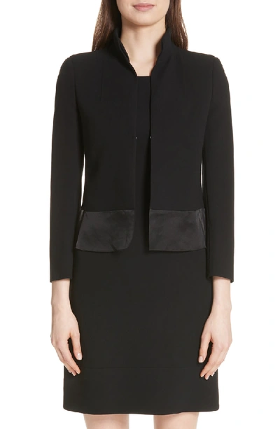 Shop Akris Ilke Double Face Wool Blend Jacket In Black