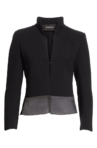 Shop Akris Ilke Double Face Wool Blend Jacket In Black