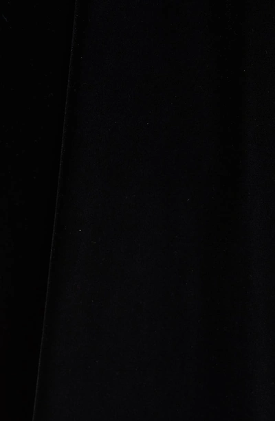 Shop Brandon Maxwell Drape Back Velvet Gown In Black