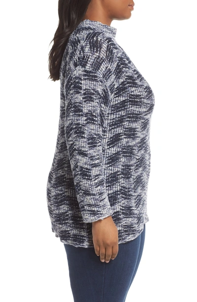 Shop Nic + Zoe Coming Along Sweater In Indigo Mix