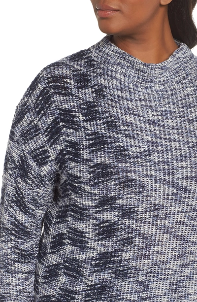 Shop Nic + Zoe Coming Along Sweater In Indigo Mix