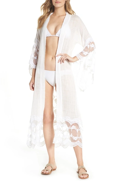 Shop Muche Et Muchette Jaus Open Front Long Cover-up In White