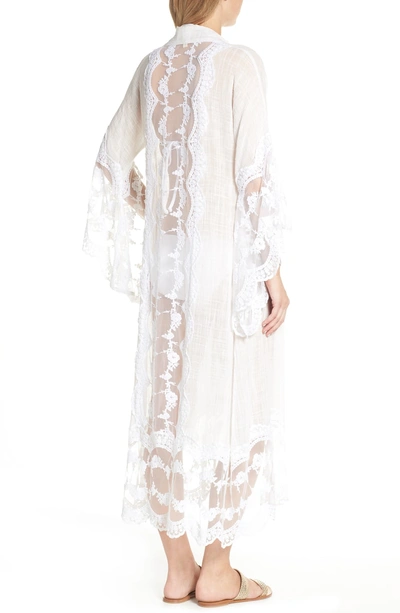 Shop Muche Et Muchette Jaus Open Front Long Cover-up In White