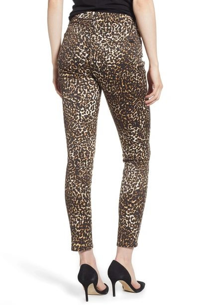 Shop Jen7 Printed Ankle Skinny Jeans In Shaded Cheetah