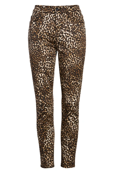 Shop Jen7 Printed Ankle Skinny Jeans In Shaded Cheetah