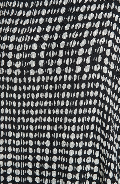 Shop Theory Broken Oval Side Drape Midi Skirt In Black Multi