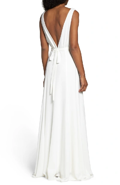 Shop Joanna August Jagger Plunging Wrap Dress In White