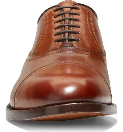 Shop Cole Haan American Classics Kneeland Cap Toe Oxford In British Tan Leather