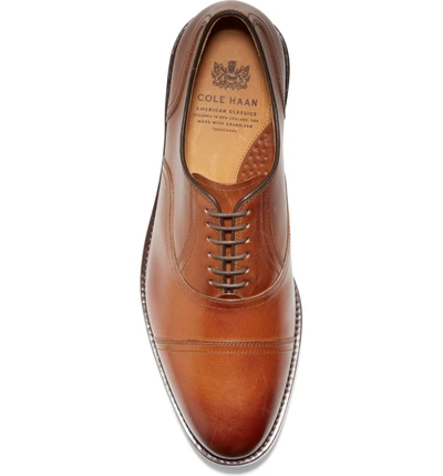 Shop Cole Haan American Classics Kneeland Cap Toe Oxford In British Tan Leather