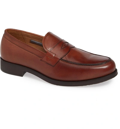 Shop Vince Camuto Nait Penny Loafer In Cognac Leather