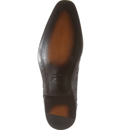 Shop Mezlan Gere Genuine Crocodile Slip-on In Brown Leather