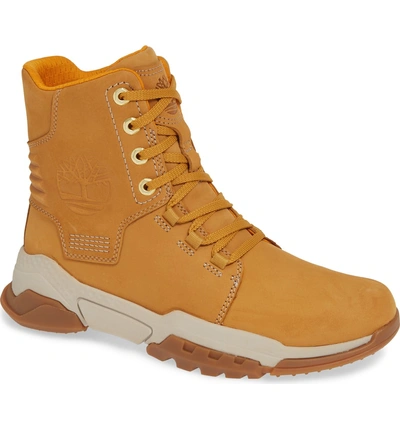 Shop Timberland City Force Reveal Plain Toe Boot In Wheat Leather/ Neoprene