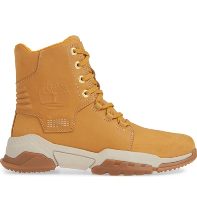 Shop Timberland City Force Reveal Plain Toe Boot In Wheat Leather/ Neoprene