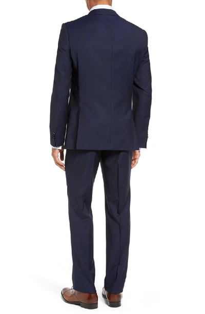 Shop Hugo Boss Huge/genius Trim Fit Navy Wool Suit