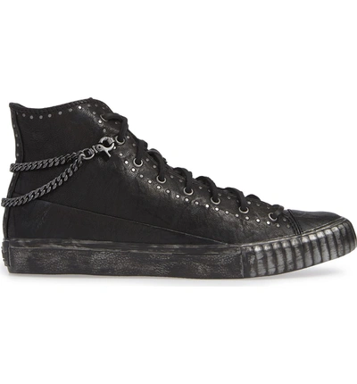 Shop John Varvatos Bootleg Sneaker In Black Leather