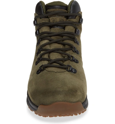 Shop Timberland World Hiker Waterproof Boot In Dark Olive Leather