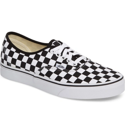 Shop Vans Authentic Sneaker In Black/ White Checkerboard
