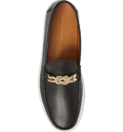 Shop Grand Voyage Britton Square Knot Loafer In Black Leather