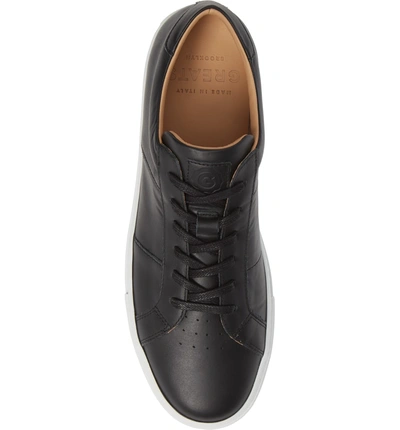 Shop Greats Royale Sneaker In Black Flat Leather