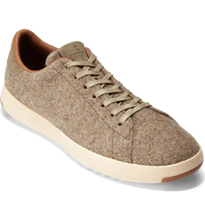 Shop Cole Haan Grandpro Tennis Sneaker In Soft Sage Wool/ Suede