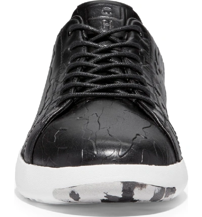 Shop Cole Haan Grandpro Tennis Sneaker In Black/ Camo Leather