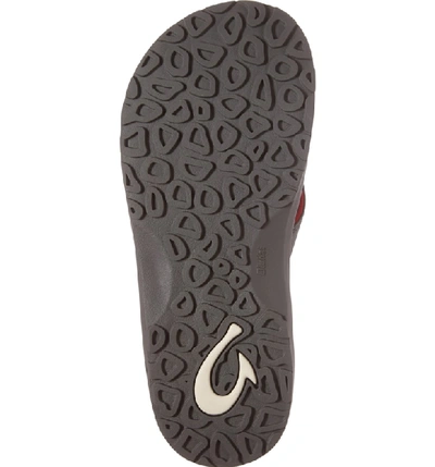 Shop Olukai 'ohana' Flip Flop In Charcoal/ Charcoal