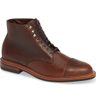 Shop Oak Street Bootmakers Lakeshore Cap Toe Boot In Brown Leather