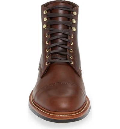 Shop Oak Street Bootmakers Lakeshore Cap Toe Boot In Brown Leather