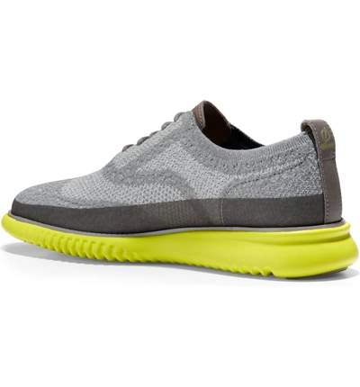 Shop Cole Haan 2.zerogrand Stitchlite Water Resistant Wingtip In Ironstone Heathered Knit