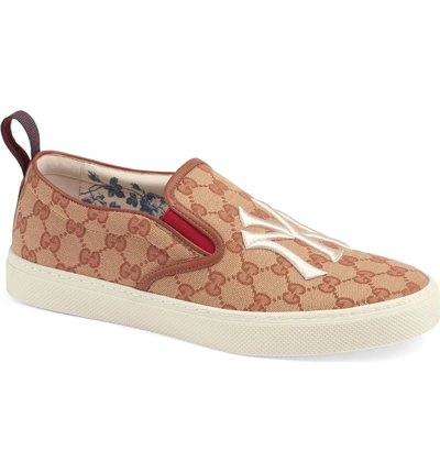 Shop Gucci Dublin Slip-on Sneaker In Brown/ Rust