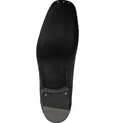 Shop Gucci Gg Velvet Loafer In Black