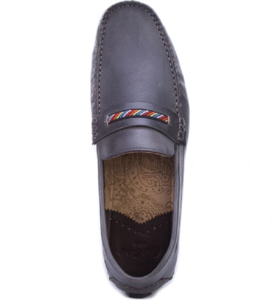 Shop Robert Graham Hart Driving Moccasin In Grey Leather
