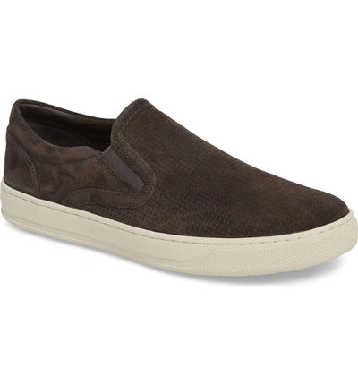 Shop Vince 'ace' Slip-on In Graphite Suede