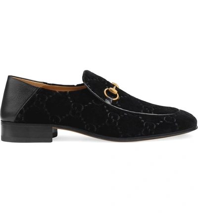 Shop Gucci Horsebit Collapsible Leather Loafer In Nero/ Nero