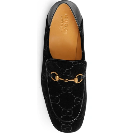 Shop Gucci Horsebit Collapsible Leather Loafer In Nero/ Nero