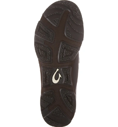 Shop Olukai Na'i Collapsible Waterproof Slip-on In Carob/ Dark Wood Leather