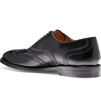 Shop Cole Haan American Classics Kneeland Wingtip In Black Leather