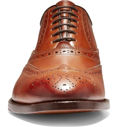 Shop Cole Haan American Classics Kneeland Wingtip In British Tan Leather
