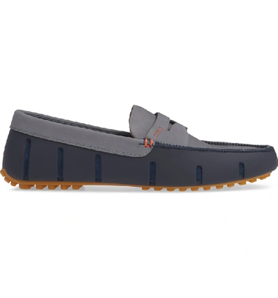 Shop Swims Lux Penny Loafer In Navy/ Gray/ Gum