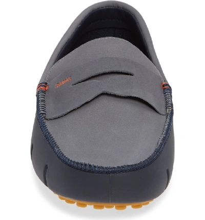 Shop Swims Lux Penny Loafer In Navy/ Gray/ Gum