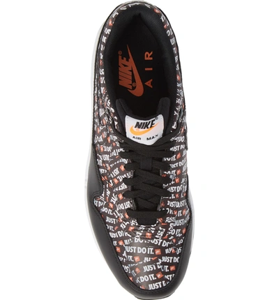 Shop Nike Air Max 1 Premium Sneaker In Black/ White/ Total Orange