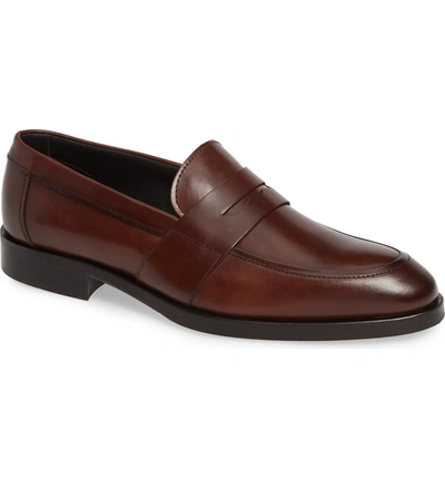 Shop To Boot New York Devries Penny Loafer In Vitello Bruciato Leather