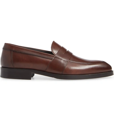 Shop To Boot New York Devries Penny Loafer In Vitello Bruciato Leather
