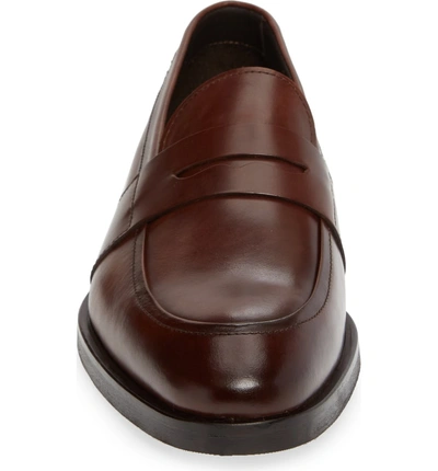 Shop To Boot New York Devries Penny Loafer In Vitello Bruciato Leather